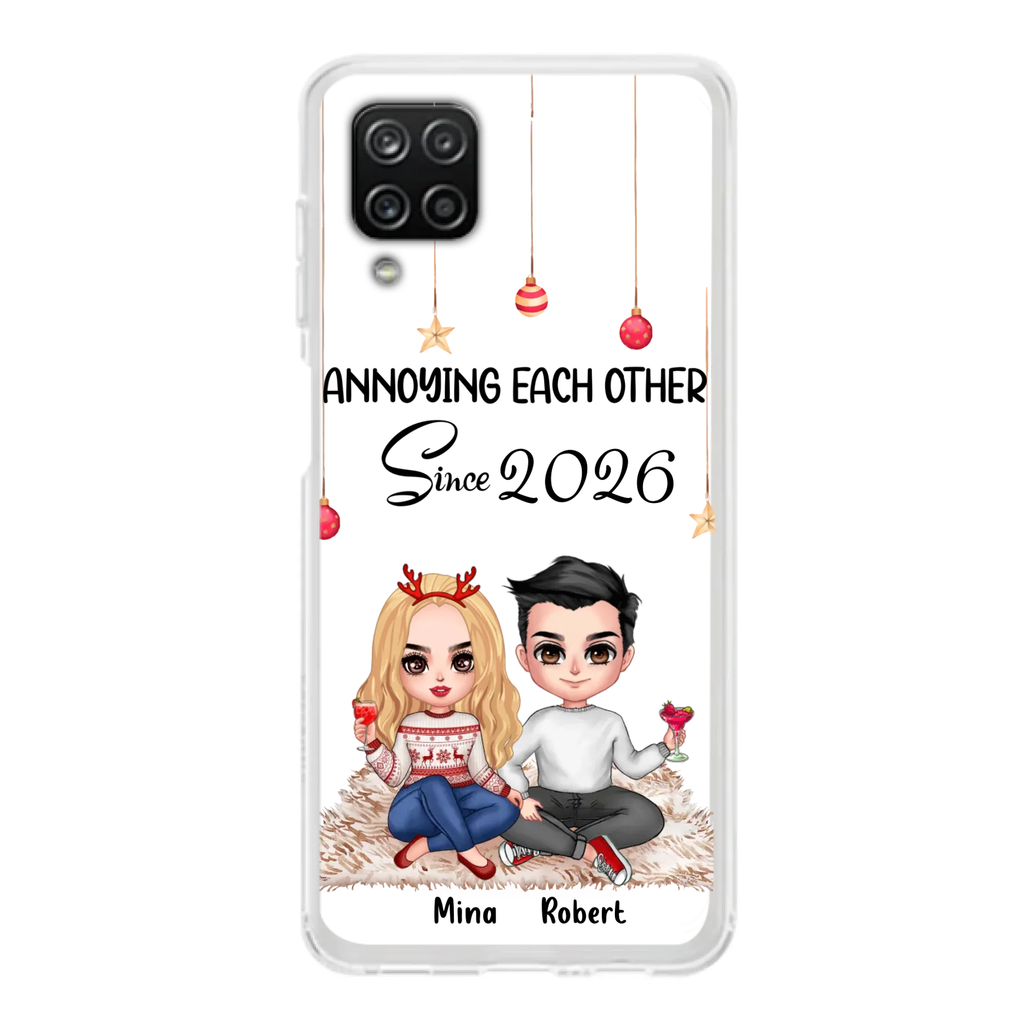 Custom Personalized Couple Phone Case - Christmas  Gift Idea For Couple - Annoying Each Other Since 2026 - Case for iPhone/Samsung