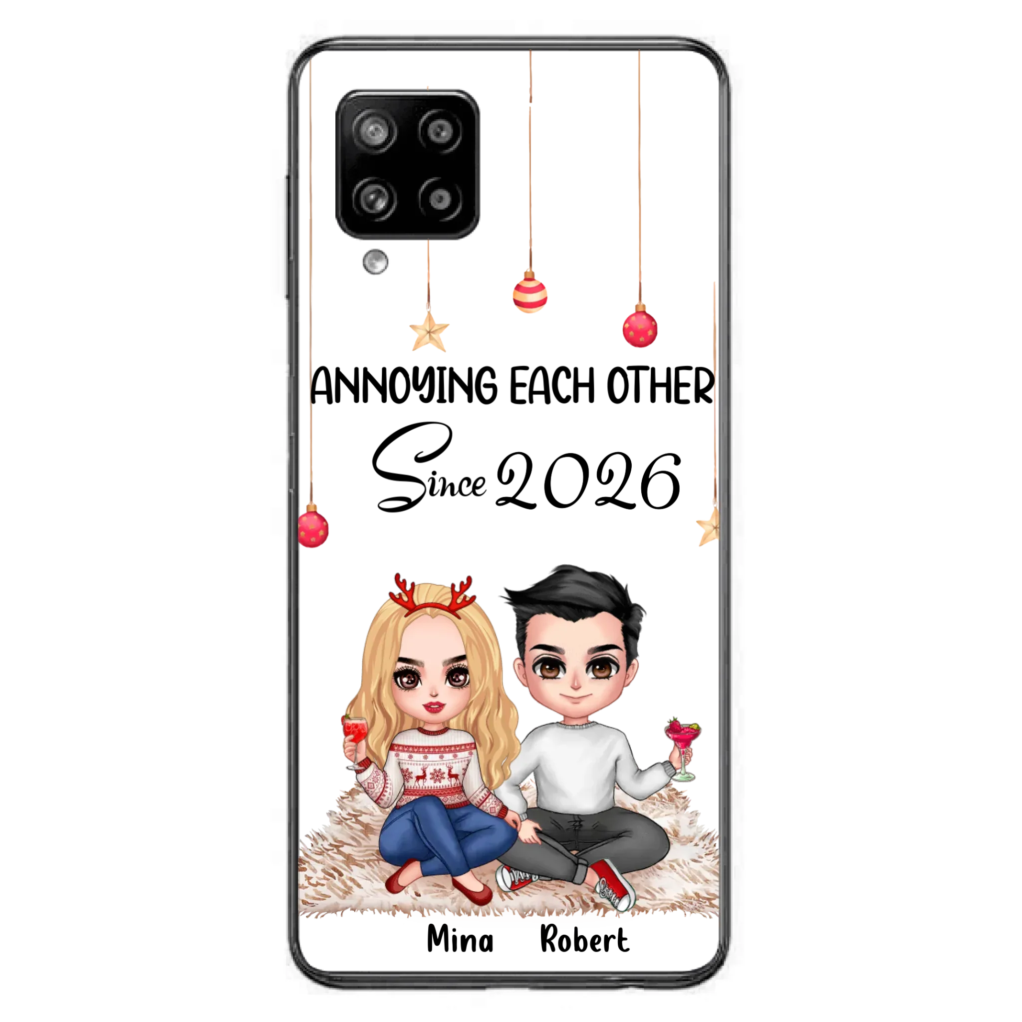 Custom Personalized Couple Phone Case - Christmas  Gift Idea For Couple - Annoying Each Other Since 2026 - Case for iPhone/Samsung