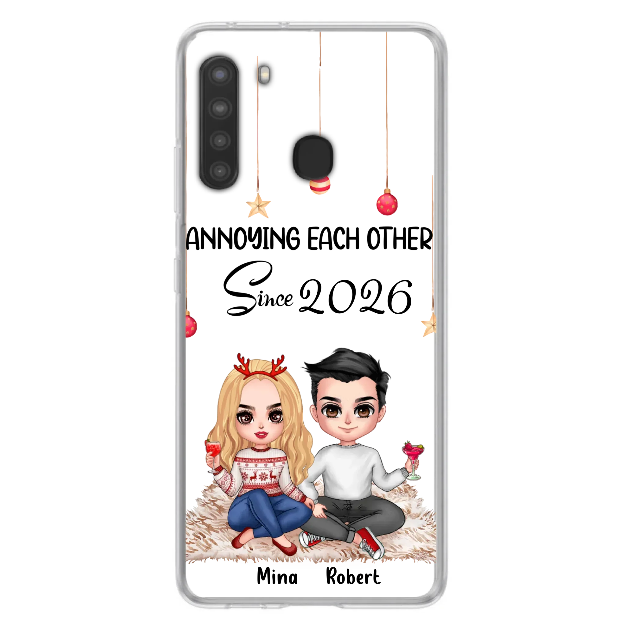 Custom Personalized Couple Phone Case - Christmas  Gift Idea For Couple - Annoying Each Other Since 2026 - Case for iPhone/Samsung
