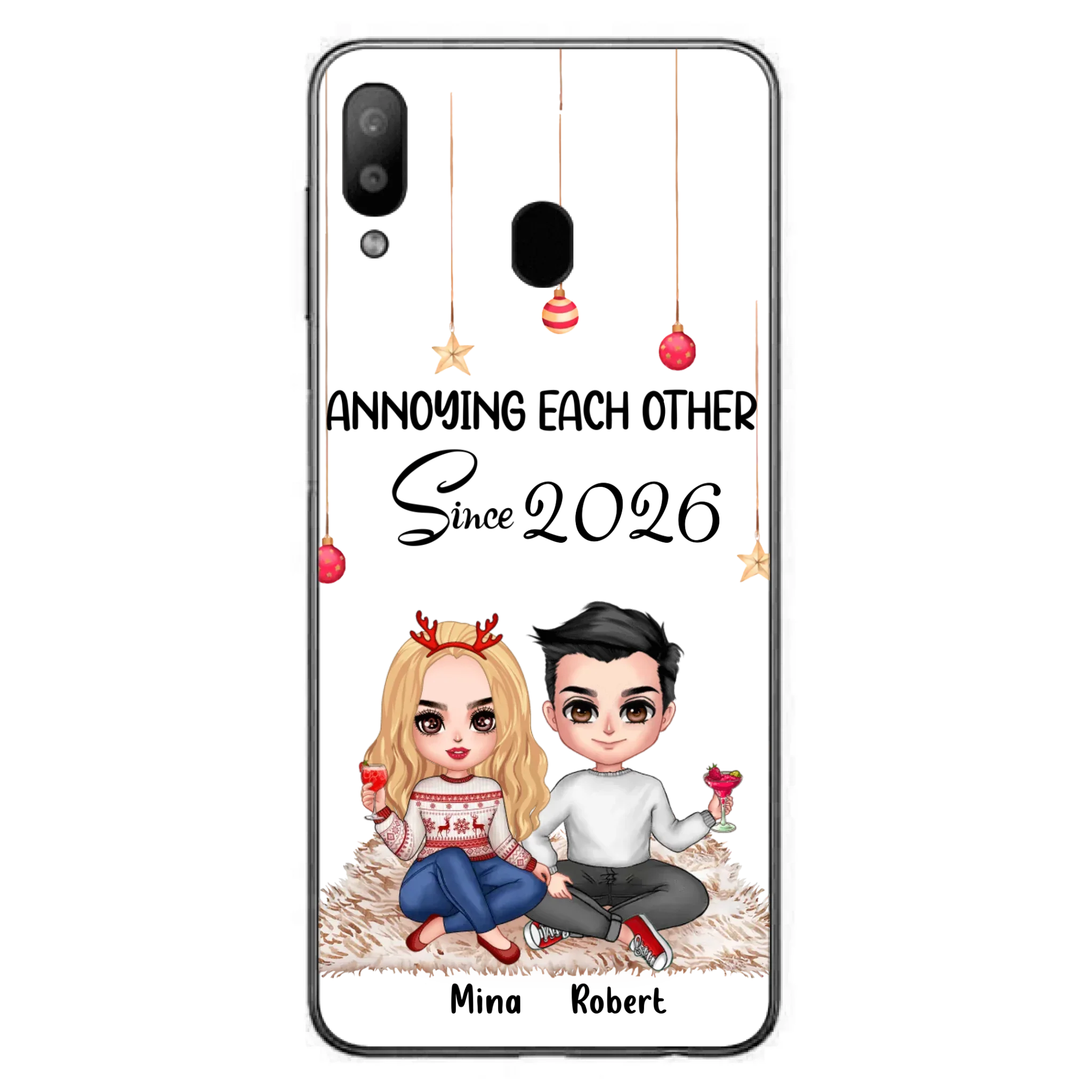 Custom Personalized Couple Phone Case - Christmas  Gift Idea For Couple - Annoying Each Other Since 2026 - Case for iPhone/Samsung