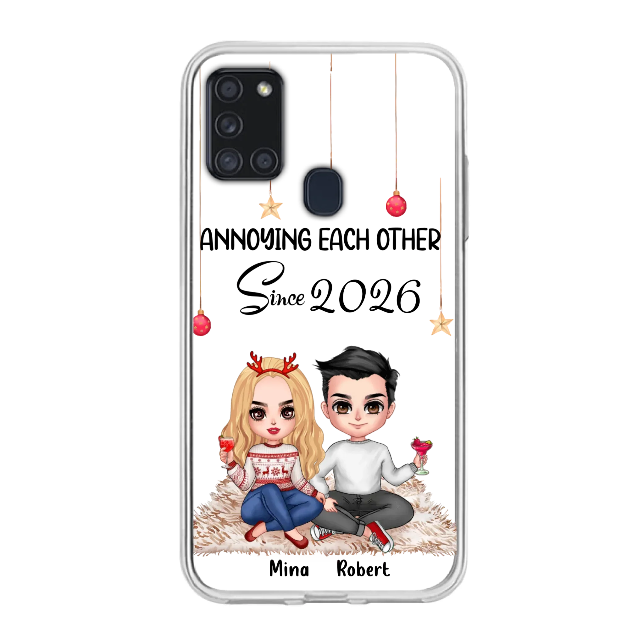 Custom Personalized Couple Phone Case - Christmas  Gift Idea For Couple - Annoying Each Other Since 2026 - Case for iPhone/Samsung
