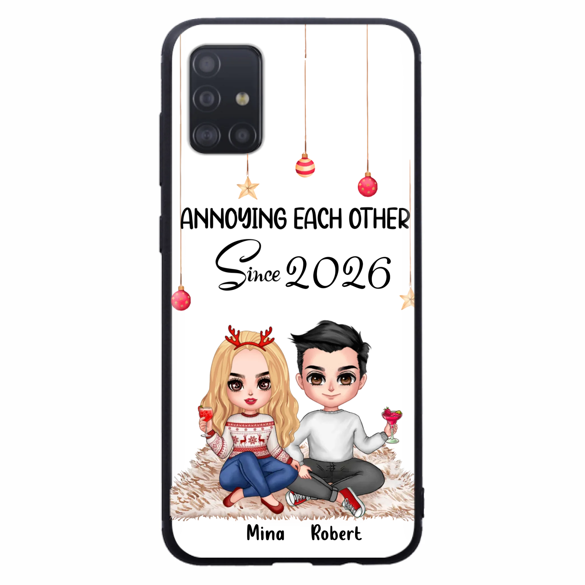 Custom Personalized Couple Phone Case - Christmas  Gift Idea For Couple - Annoying Each Other Since 2026 - Case for iPhone/Samsung
