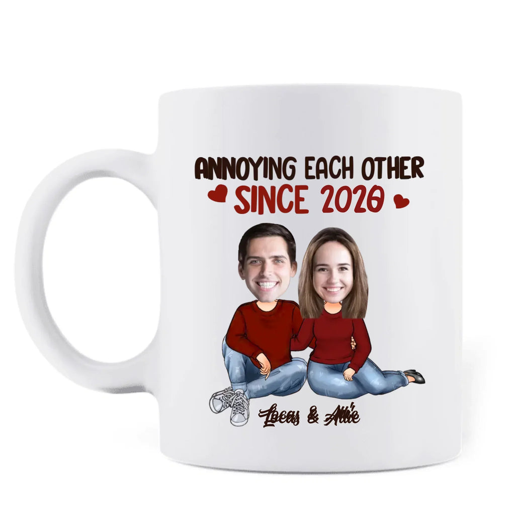 Custom Personalized Couple Coffee Mug - Gift For Couple/Him/Her - Mother's Day Gift For Wife From Husband - Annoying Each Other Since 2026 And Still Going Strong