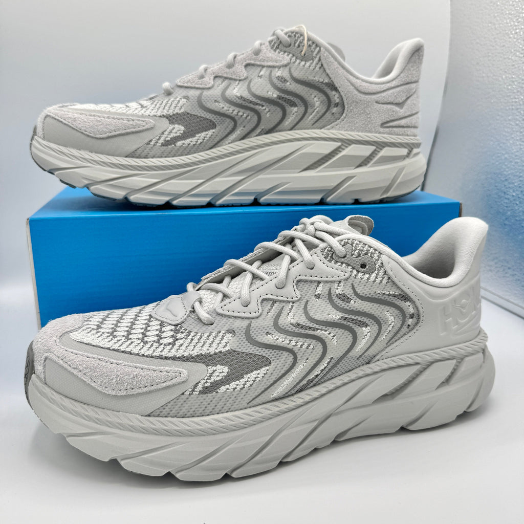 Hoka Clifton LS Grey Unisex in Stardust / Galactic Grey