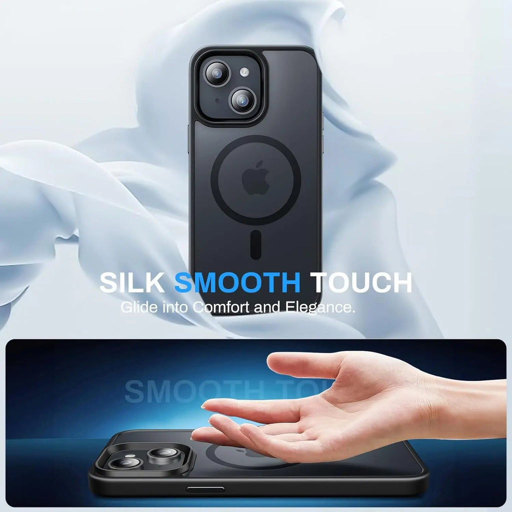 Entronix [Magnetic] Case Compatible with iPhone 15 Plus - Translucent Frosted Matte