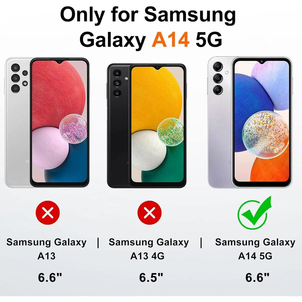 Entronix Case Compatible with Galaxy A14 - Soft-Touch Dual-Layer Sleek Cover