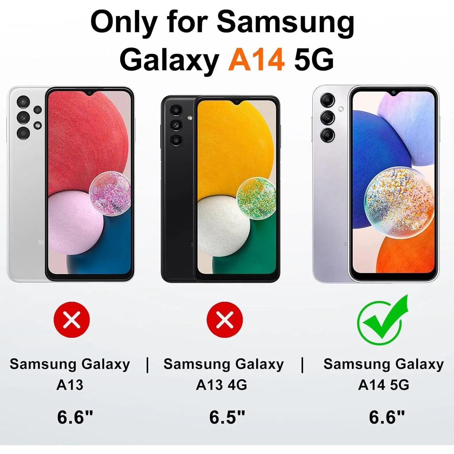 Entronix Case Compatible with Galaxy A14 - Soft-Touch Dual-Layer Sleek Cover