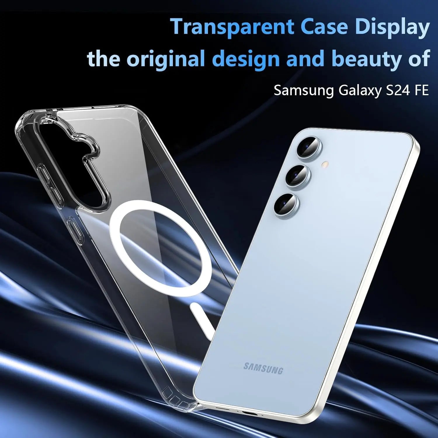 Entronix [Magnetic] Case Compatible with Galaxy S24 Ultra - [Hard Back] Slim Clear