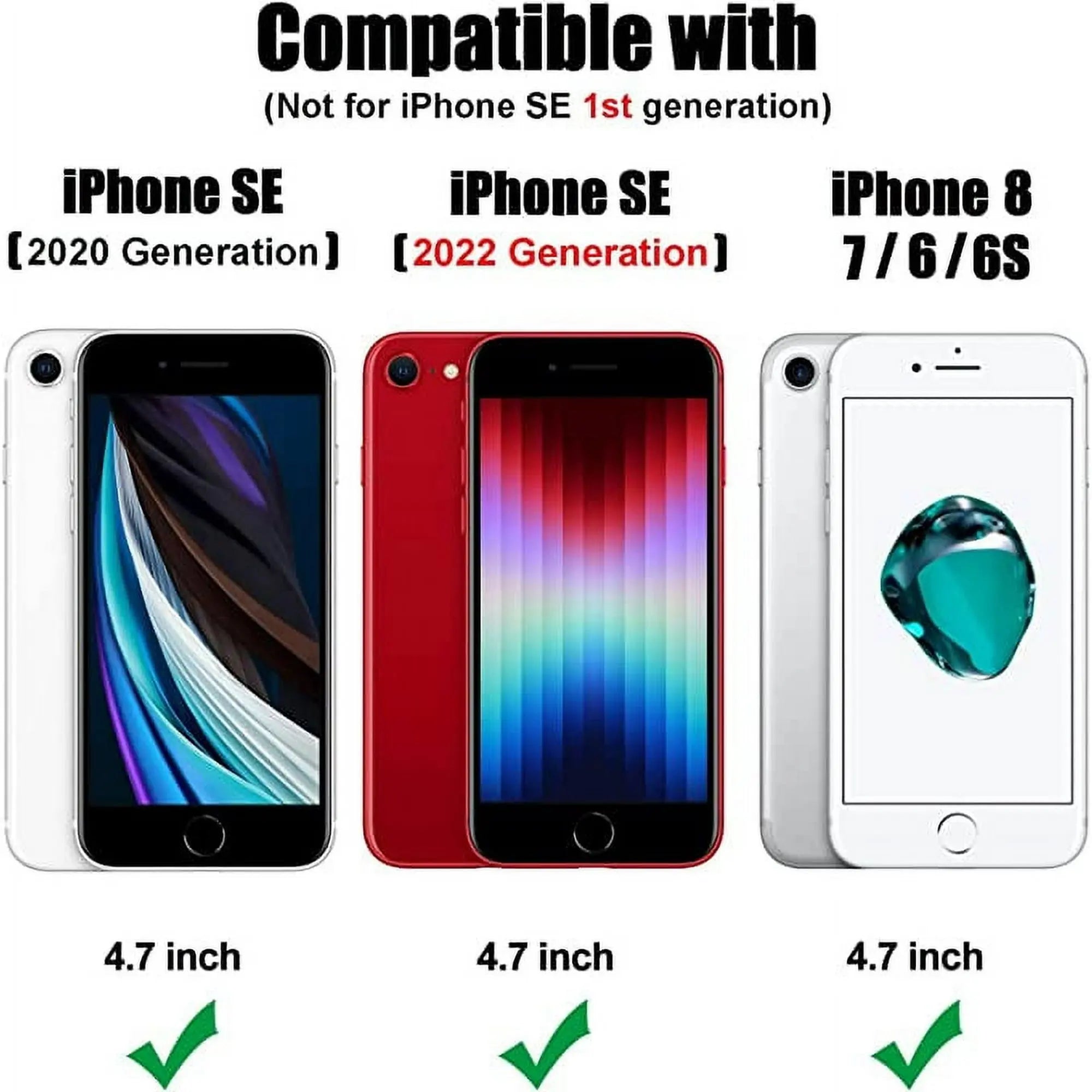 Entronix Case Compatible with iPhone 8/7/SE (2nd Gen) - [Hard Back] Slim Clear