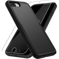 Entronix Bundle Compatible with iPhone 8 Plus/7 Plus - Soft-Touch Dual-Layer Case & 1 Clear Screen Protector