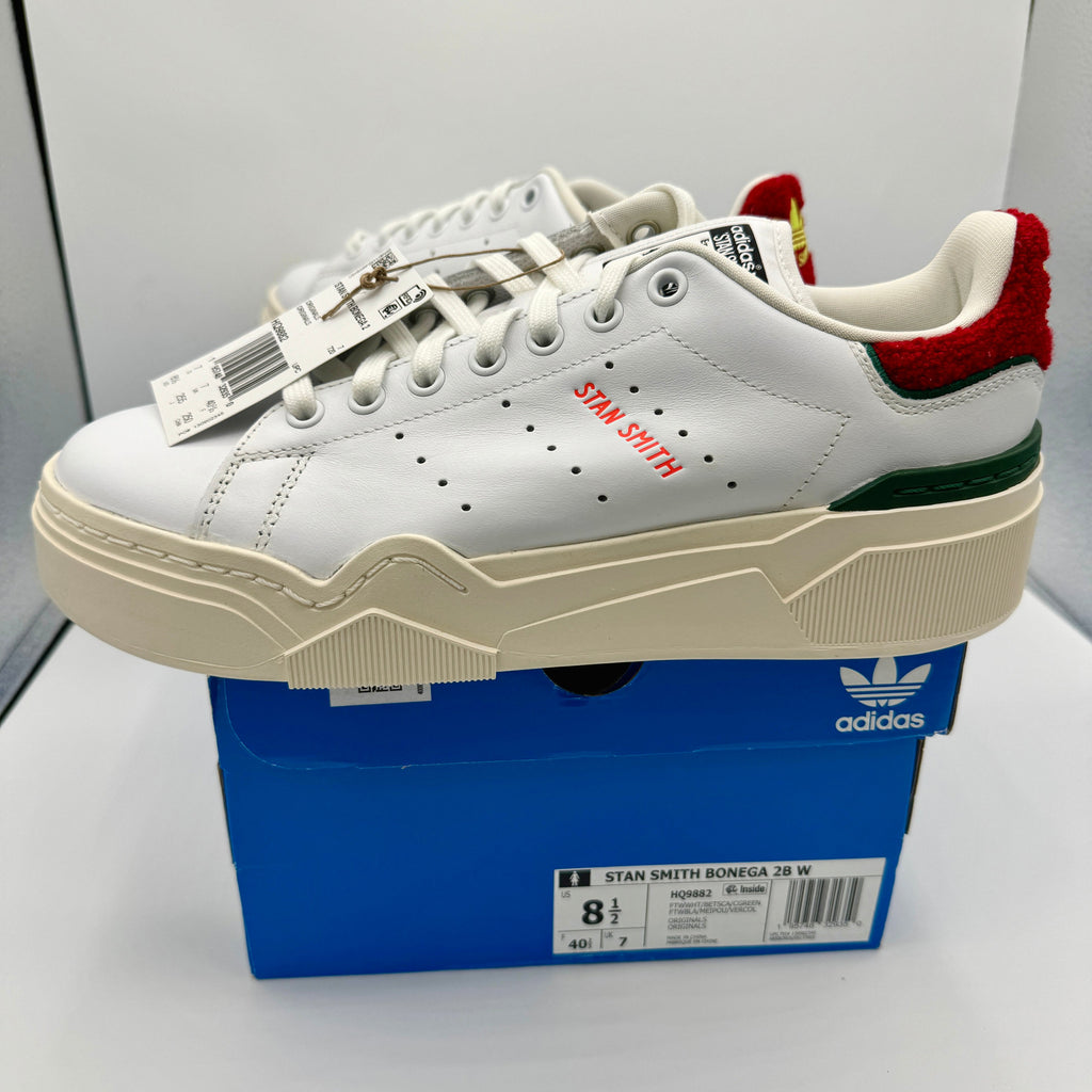 Adidas Stan Smith Bonega Platform Women’s Sneaker 2B sherpa heel white red