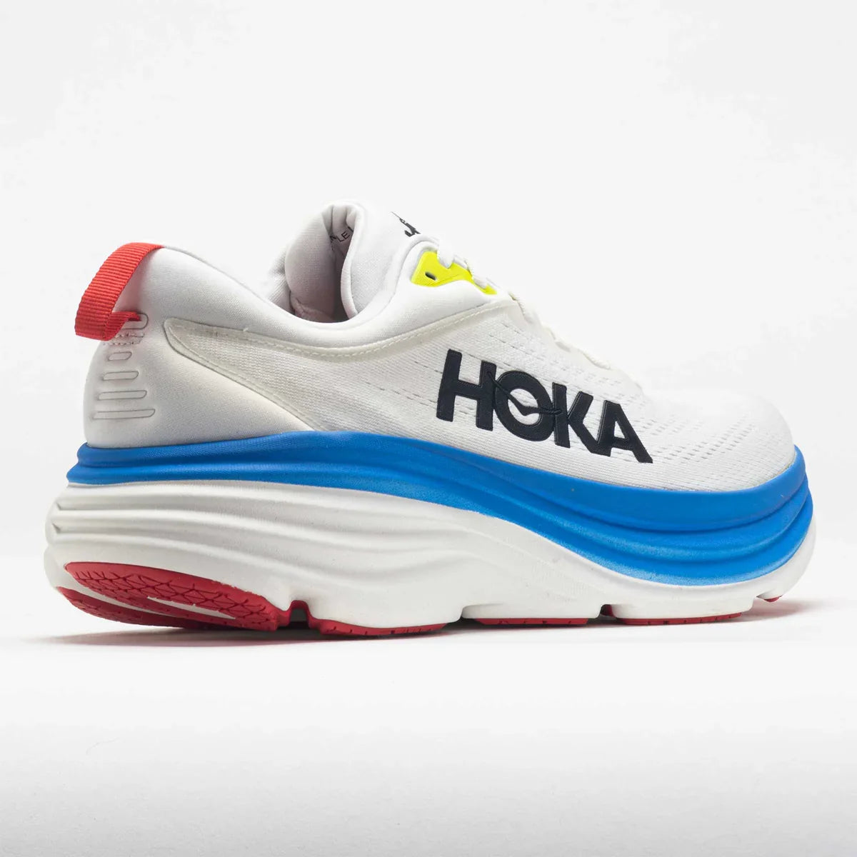 Hoka Bondi 8 Men’s Running Shoes in Blanc De Blanc White / Virtual Blue