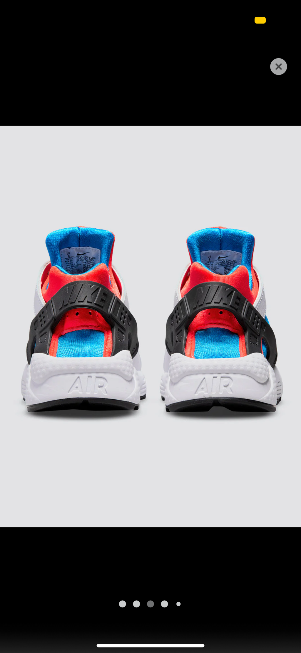 Nike Hurache Women’s Sneakers in White Bright Crimson / Photo Blue / Black
