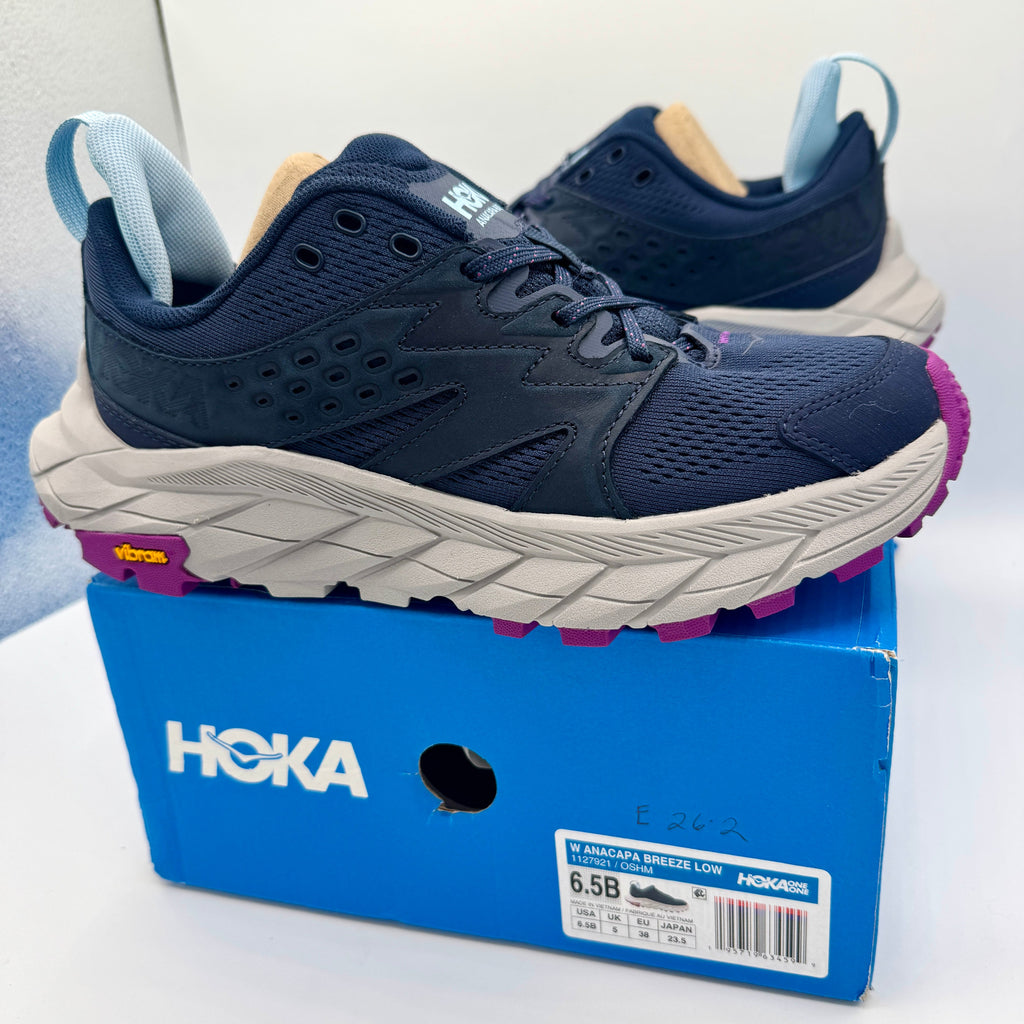 Hoka Anacapa Breeze Low Women’s Hiking Shoes in Outer Space / Harbor Mist