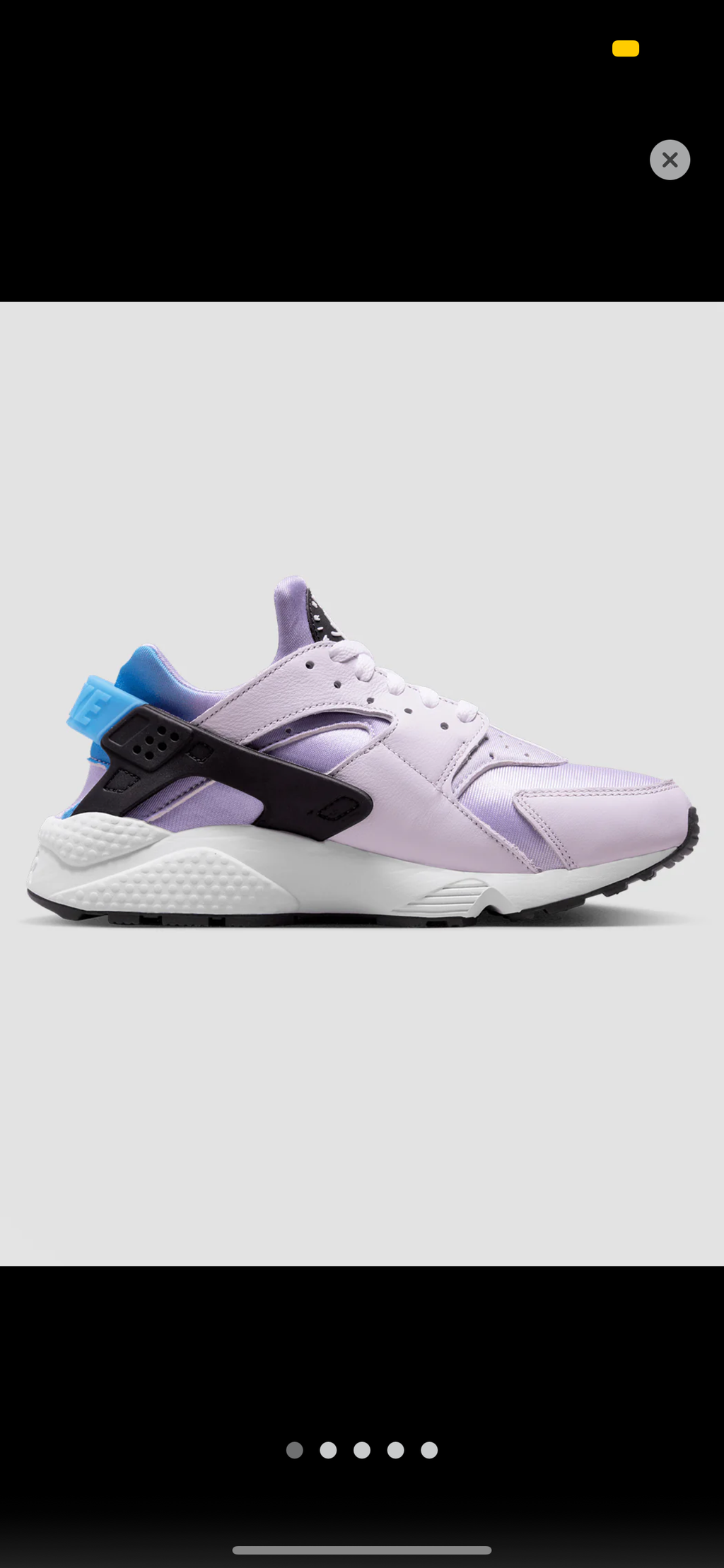 Nike Hurache Women’s Sneakers in Lilac Purple / Black / Barely Grape / White