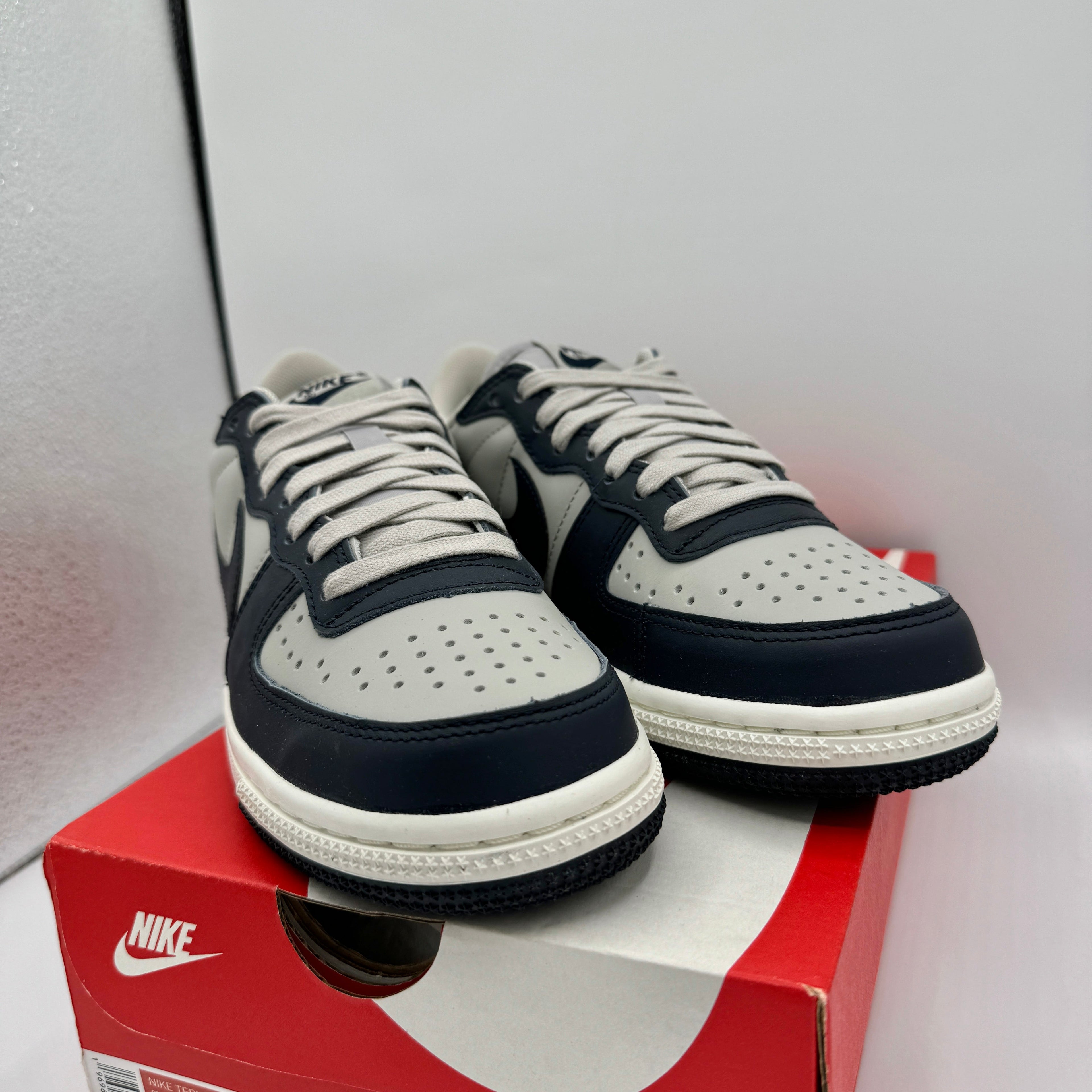 Nike Terminator Low Shoes Granite Grey Dark Obsidian Sail Navy Blue UNISEX