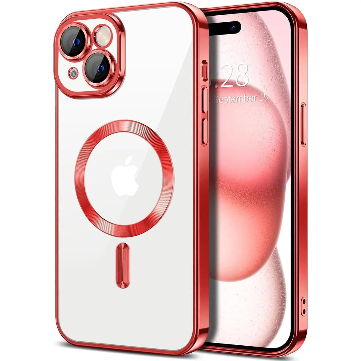 Entronix [Magnetic] Case Compatible with iPhone 15 Plus - [Clear Back] Luxury Glossy Cover