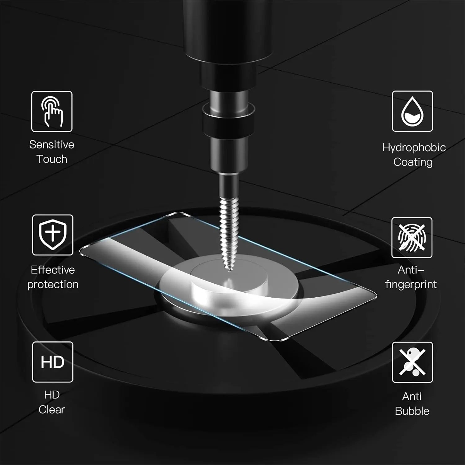 Entronix Clear Screen Protector Compatible with Pixel 6a - 2-Piece Combo