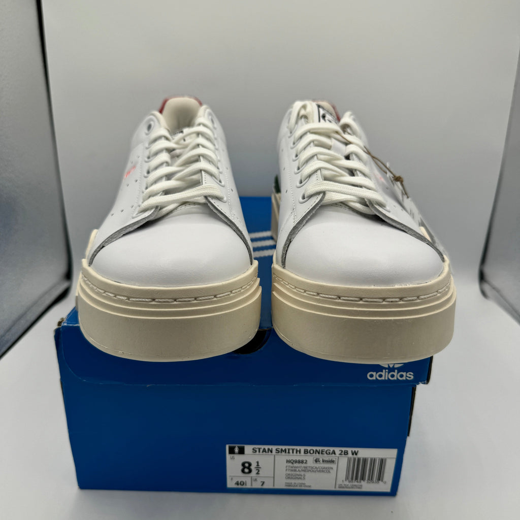 Adidas Stan Smith Bonega Platform Women’s Sneaker 2B sherpa heel white red