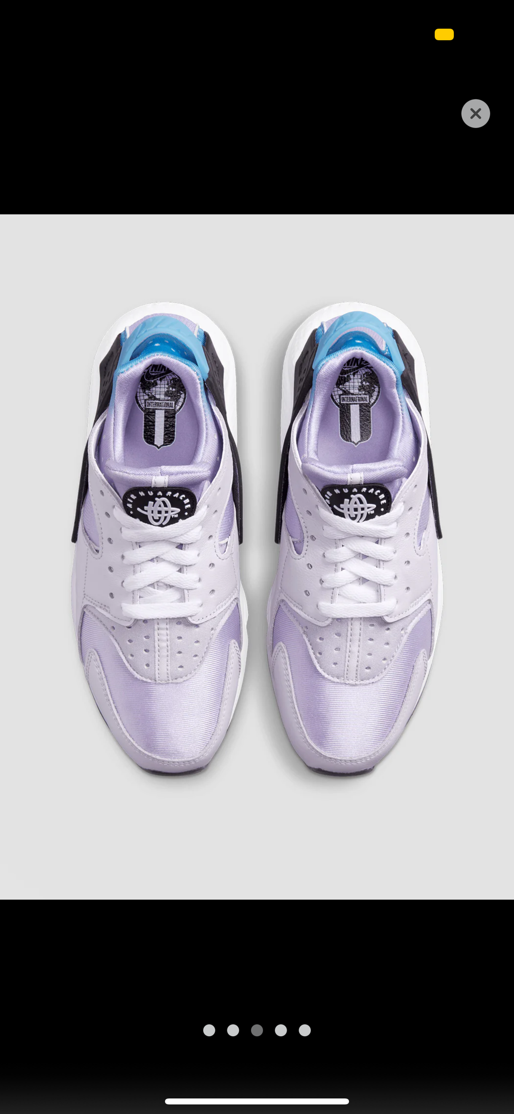 Nike Hurache Women’s Sneakers in Lilac Purple / Black / Barely Grape / White