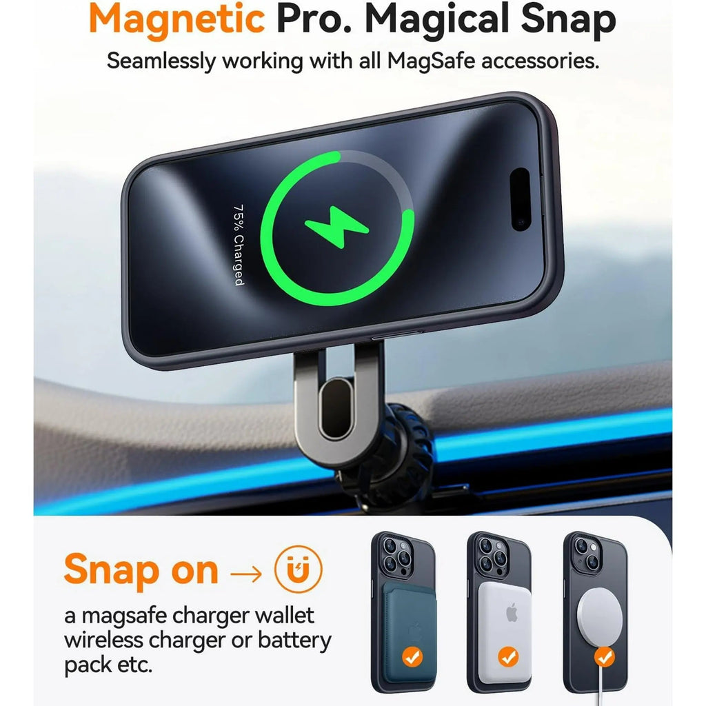 Entronix [Magnetic] Case Compatible with iPhone 15 Pro Max - Translucent Frosted Matte