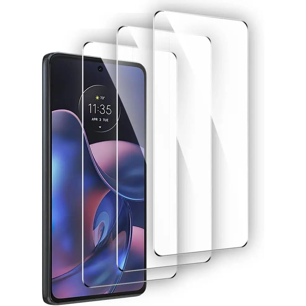 Entronix Clear Screen Protector Compatible with Moto G Pure - 3-Piece Combo