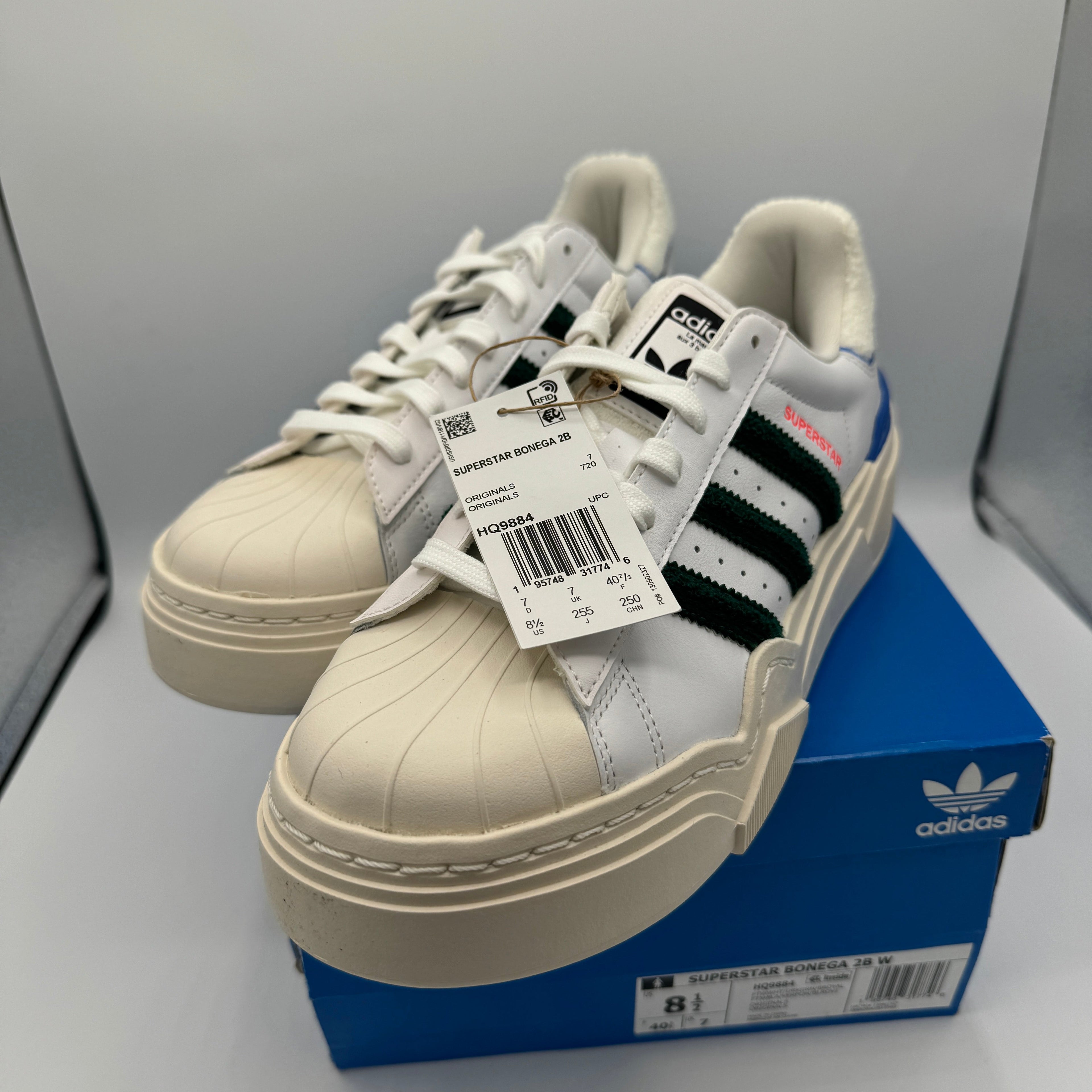 Adidas Stan Smith Bonega Platform Women’s Sneaker 2B sherpa heel white green