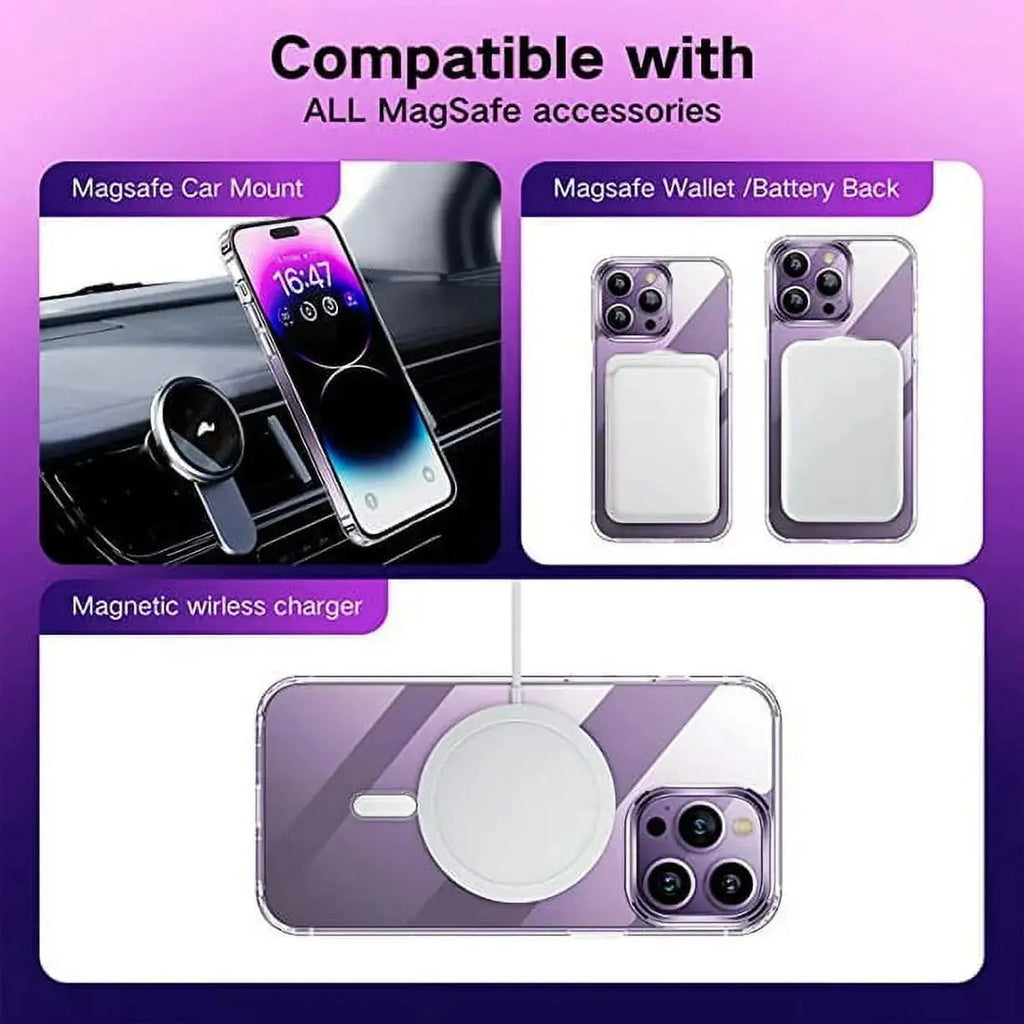 Entronix Bundle Compatible with iPhone 11 - [Magnetic] Clear Case, 1 Clear Screen Protector & 1 Camera Lens Protectors