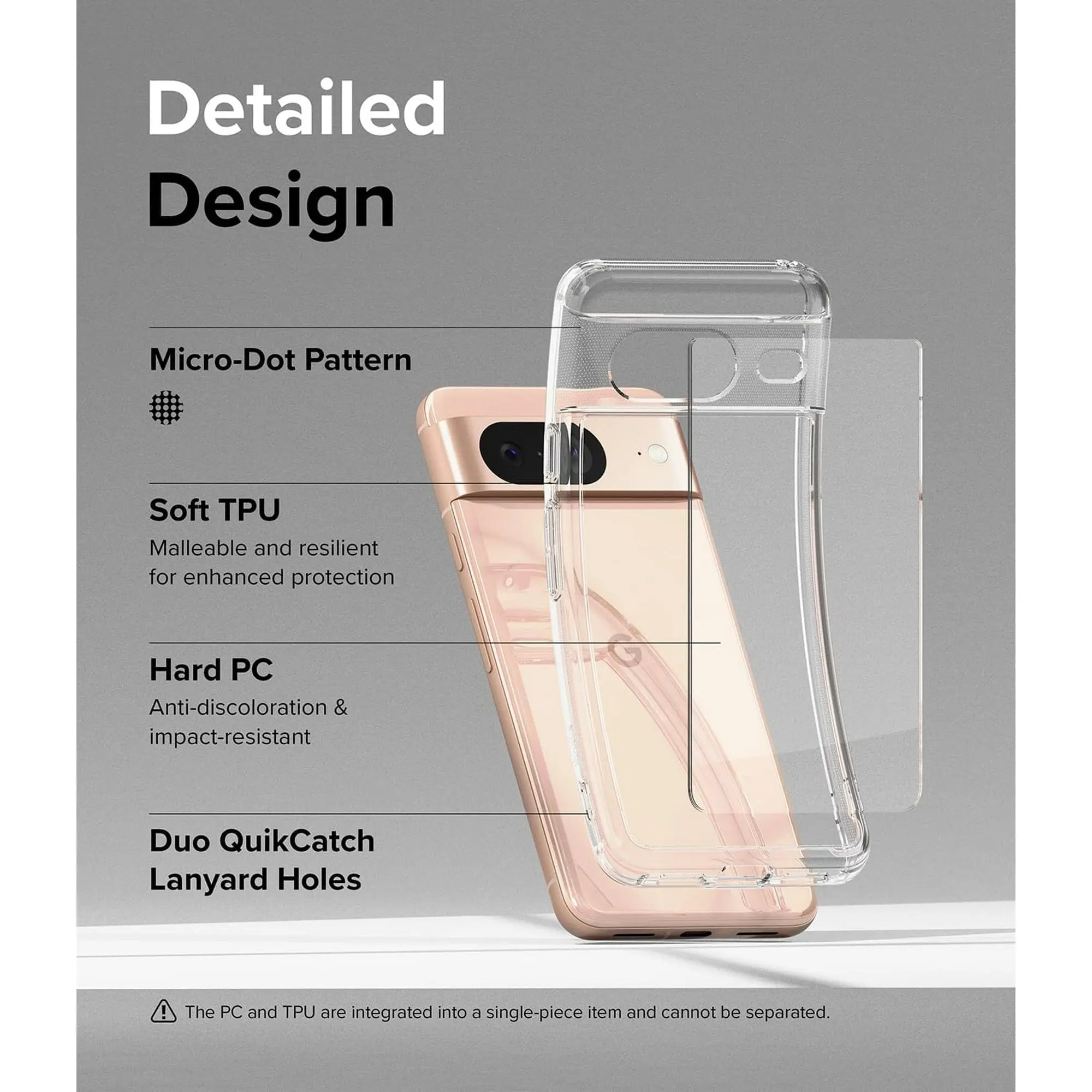 Entronix Case Compatible with Pixel 7 Pro - [Hard Back] Clear Cover