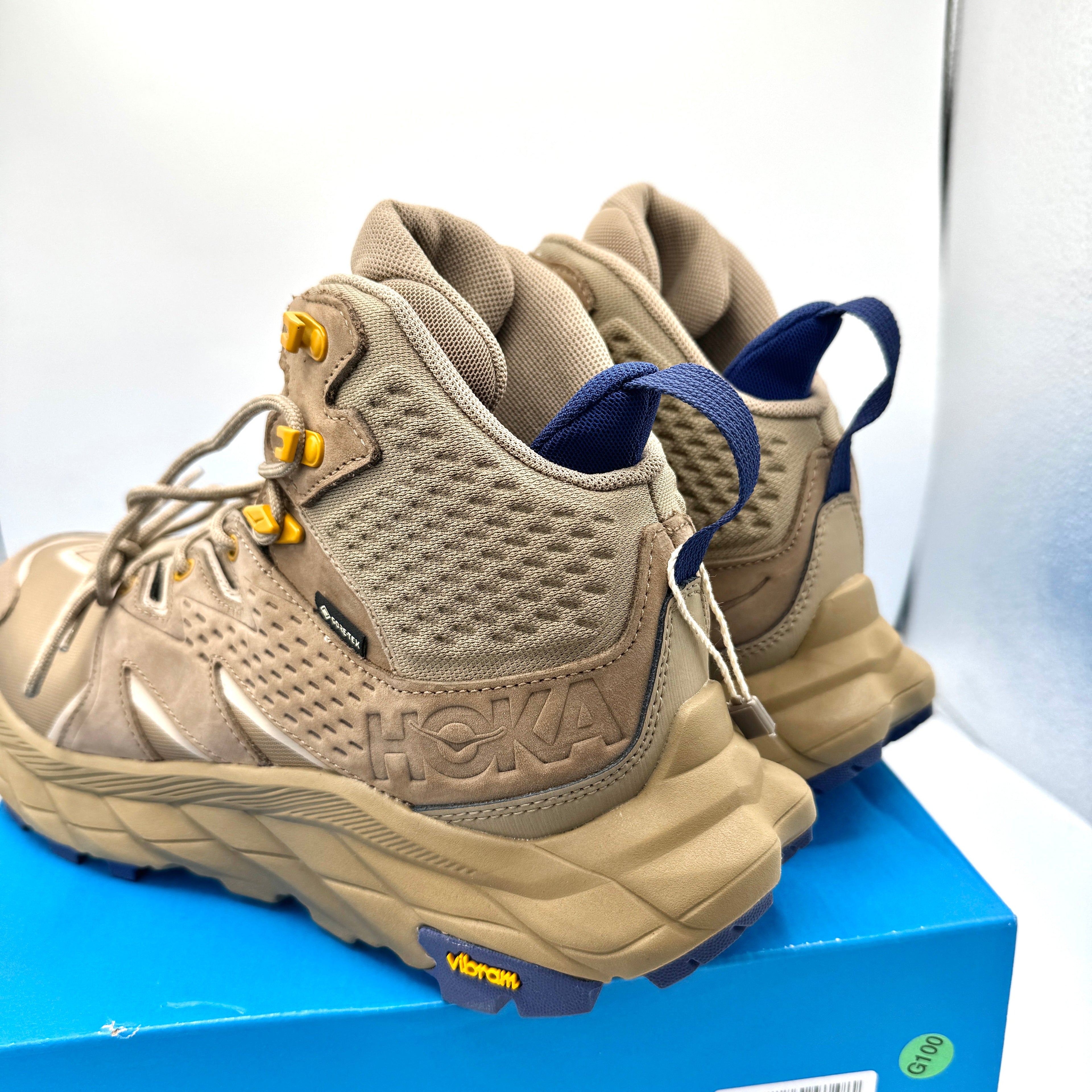 Hoka Anacapa Men’s Mid GTX Hiking Boots Dune / Elmwood Brown Shoes GoreTex
