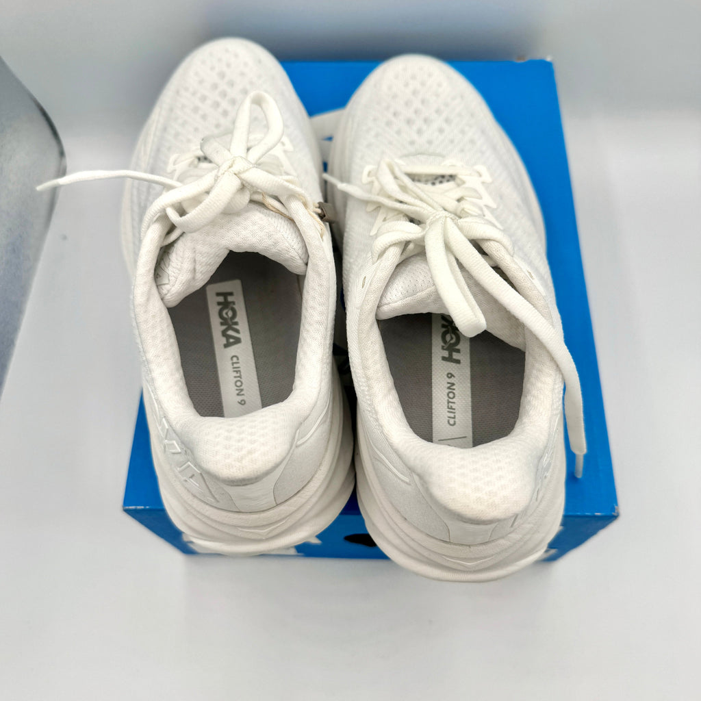 Hoka Clifton 9 White Women’s Running Shoes Athletic Sneakers