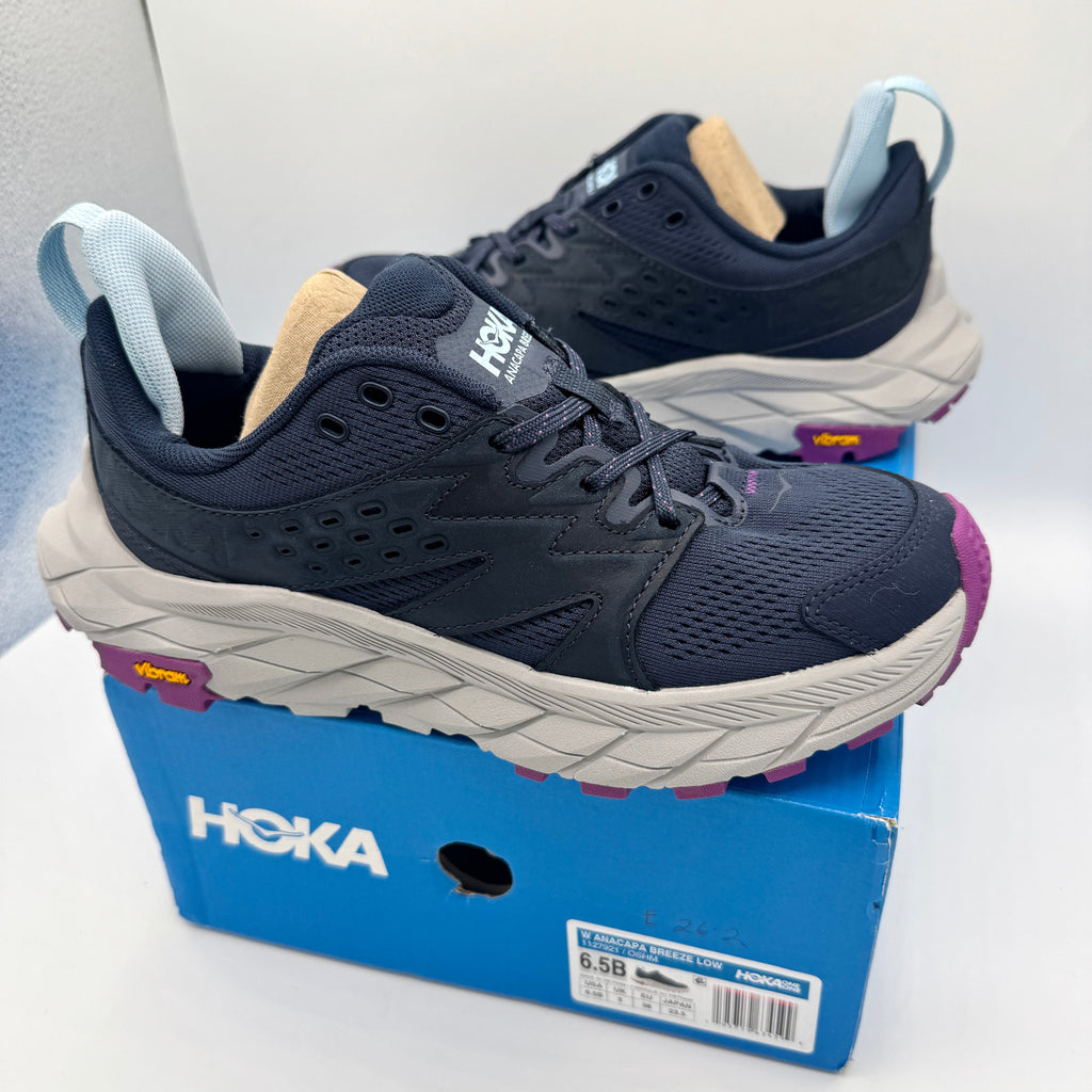 Hoka Anacapa Breeze Low Women’s Hiking Shoes in Outer Space / Harbor Mist