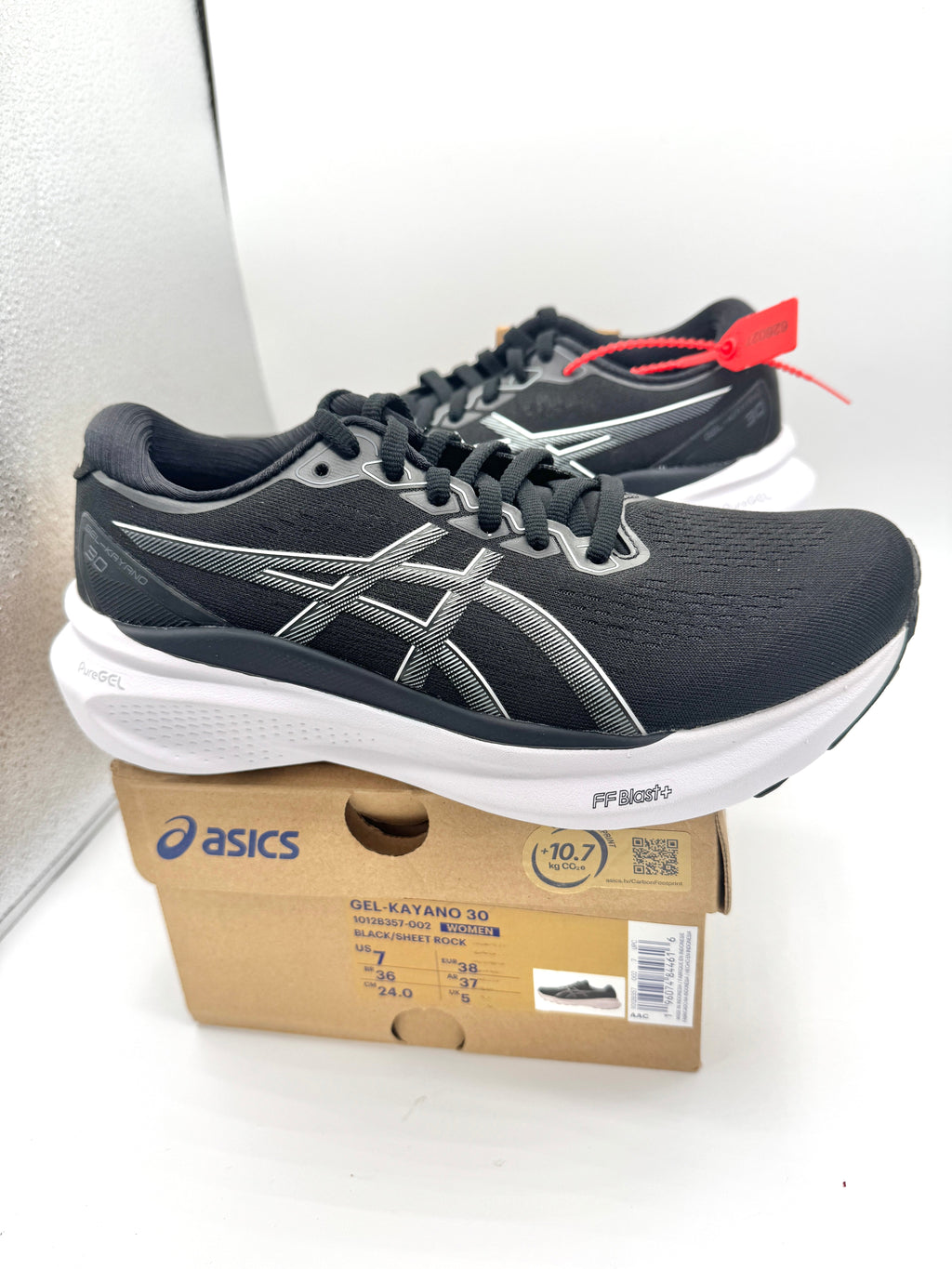 Asics Women’s Gel Kayano 30 - Black Sheet Rock , Regular Width