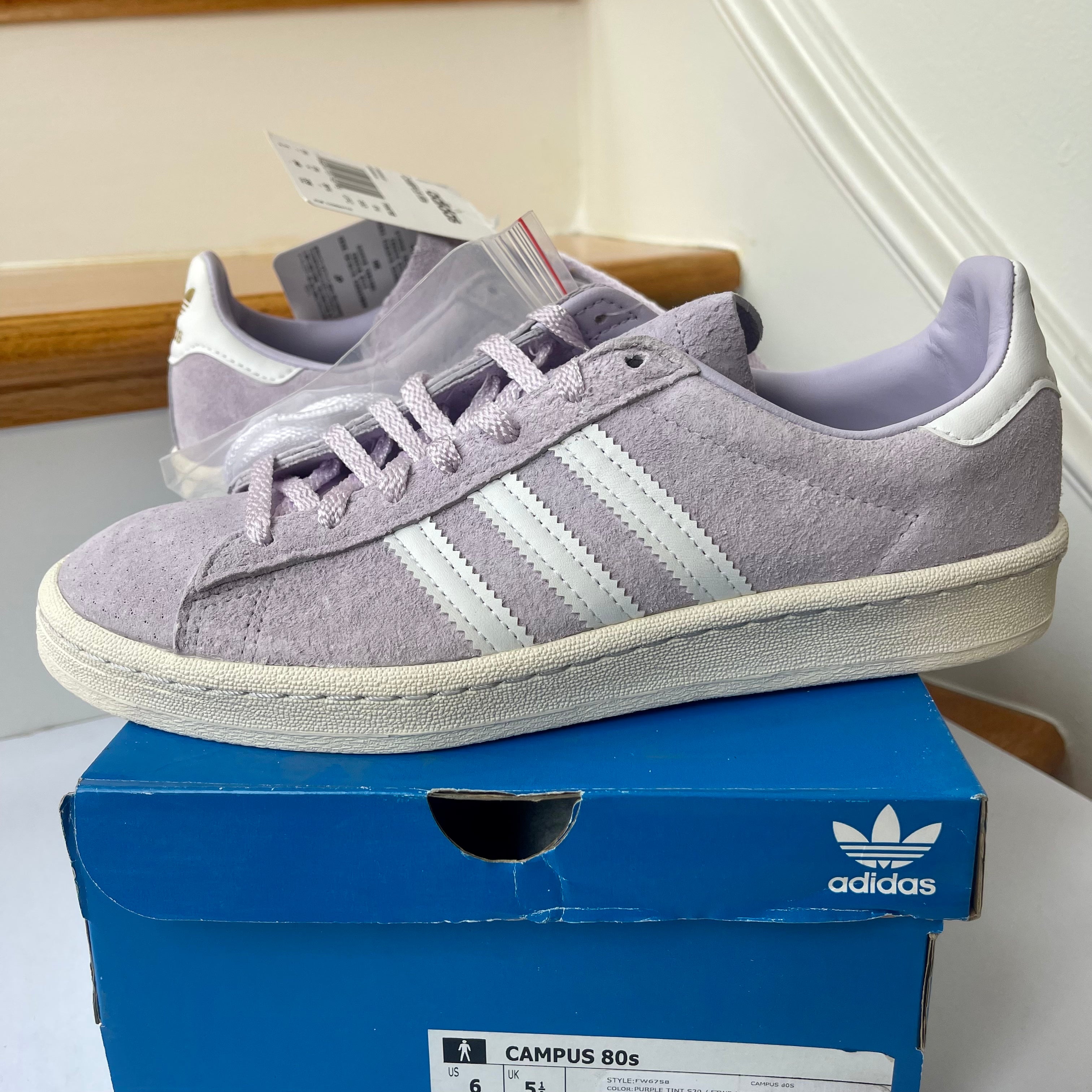 Adidas Campus 80s Light Purple Sneakers leather , lavender