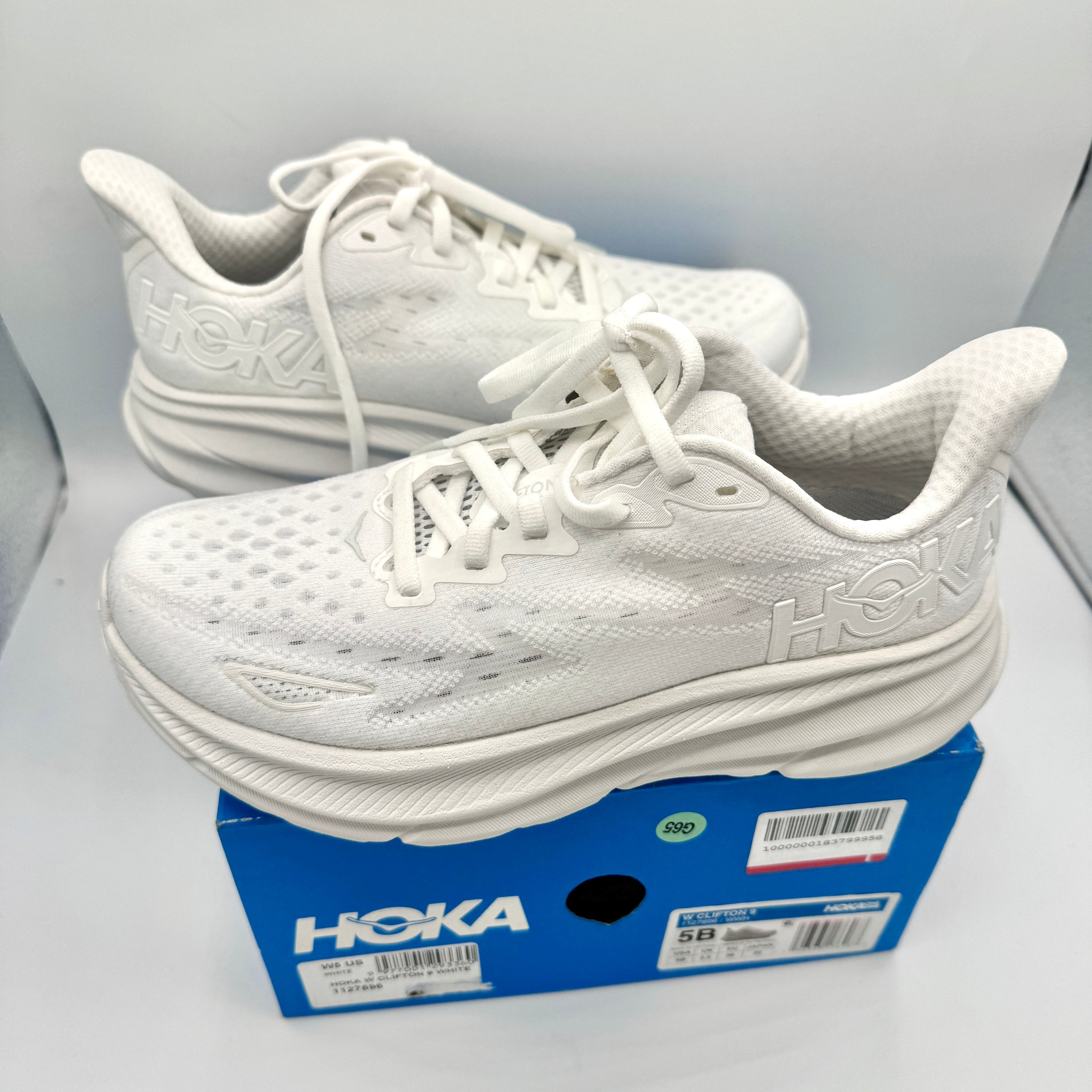 Hoka Clifton 9 White Women’s Running Shoes Athletic Sneakers