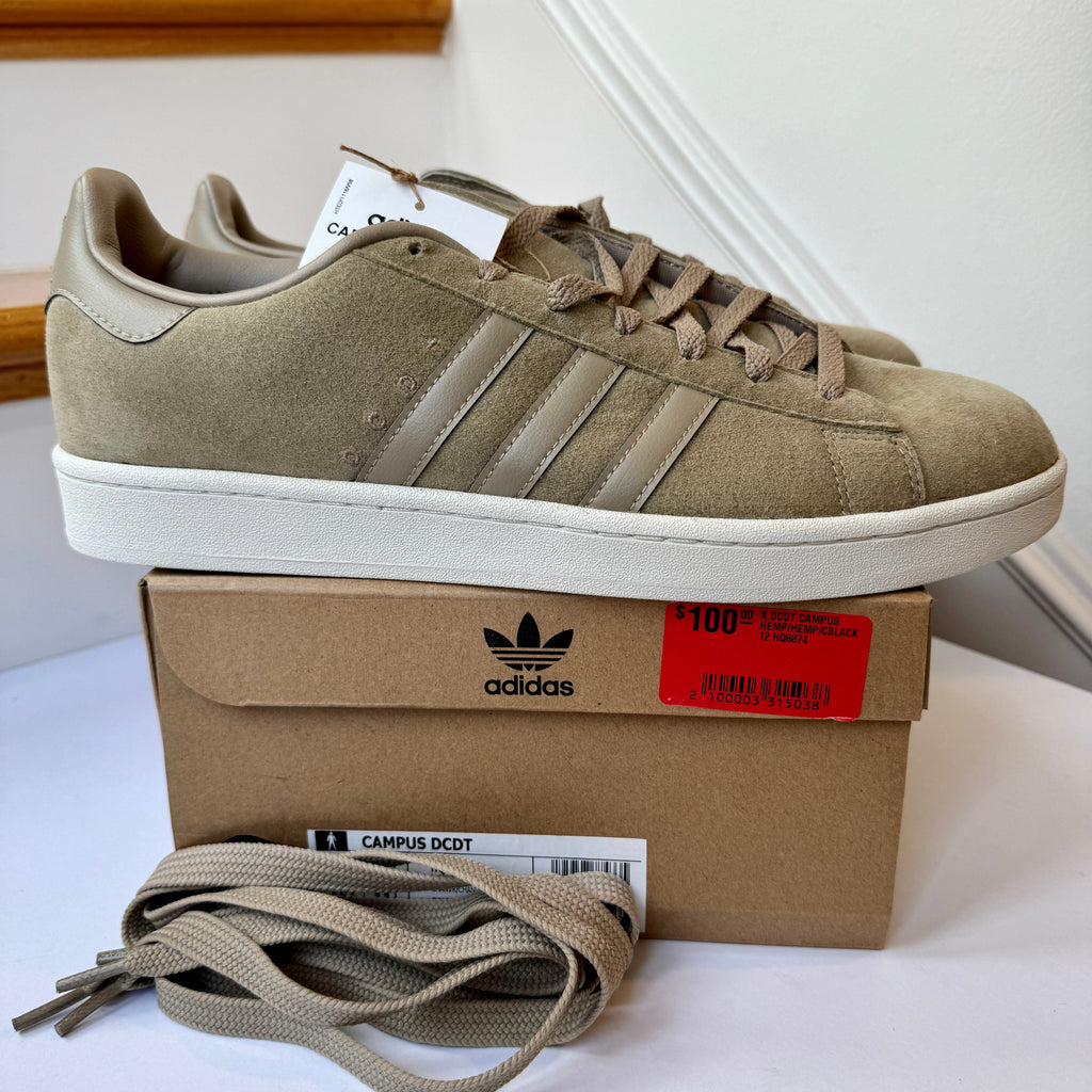 Adidas x DCDT Campus Collab sneakers hemp light brown beige shoes leather
