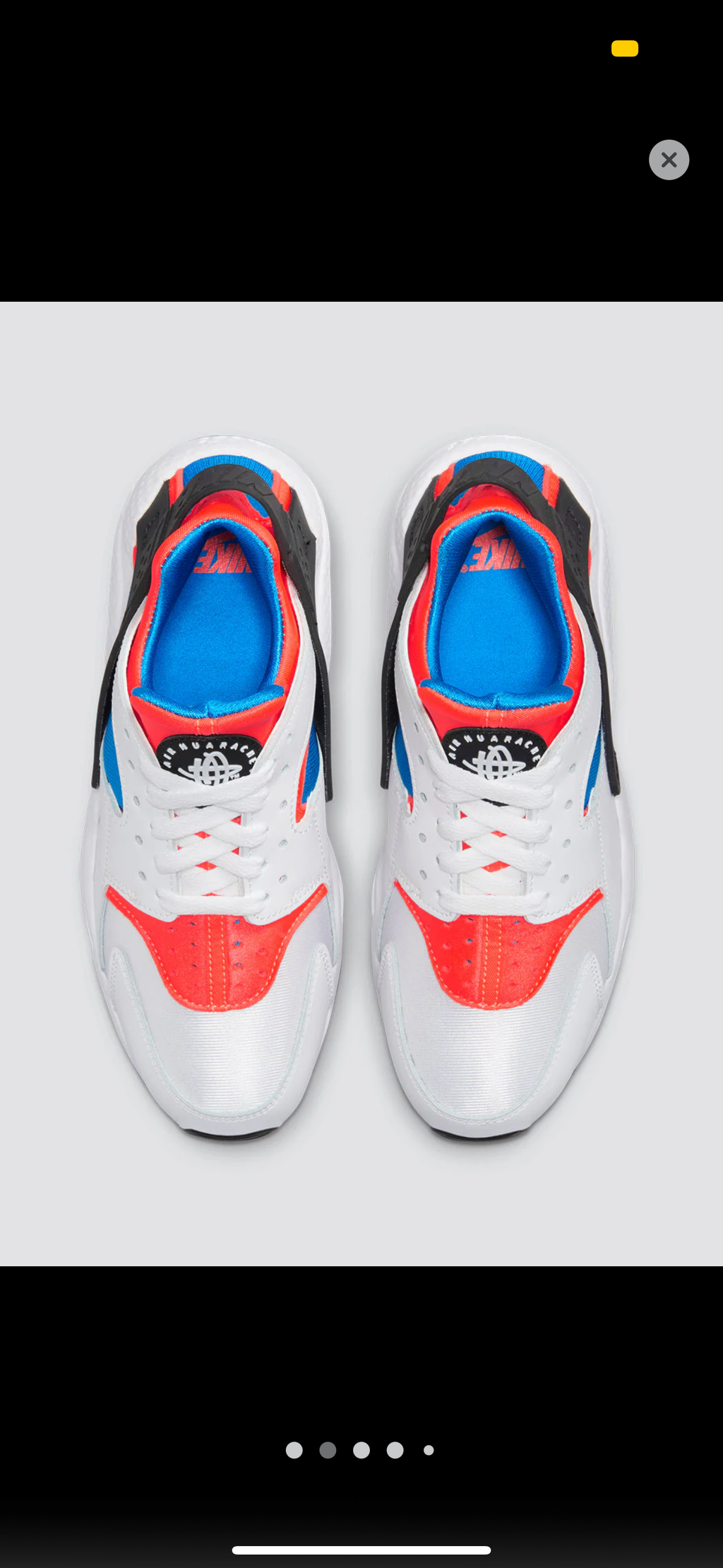 Nike Hurache Women’s Sneakers in White Bright Crimson / Photo Blue / Black