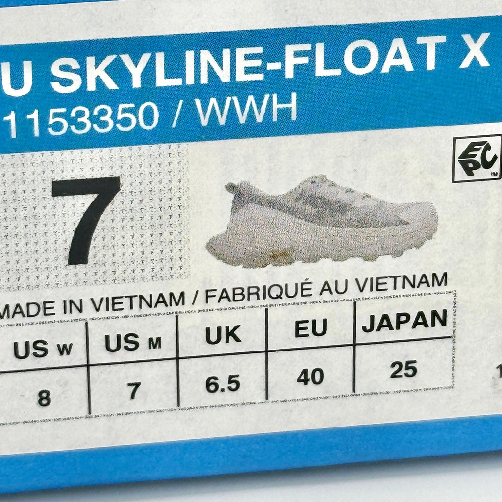 Hoka Skyline Float X U Unisex White Trail Running Shoes