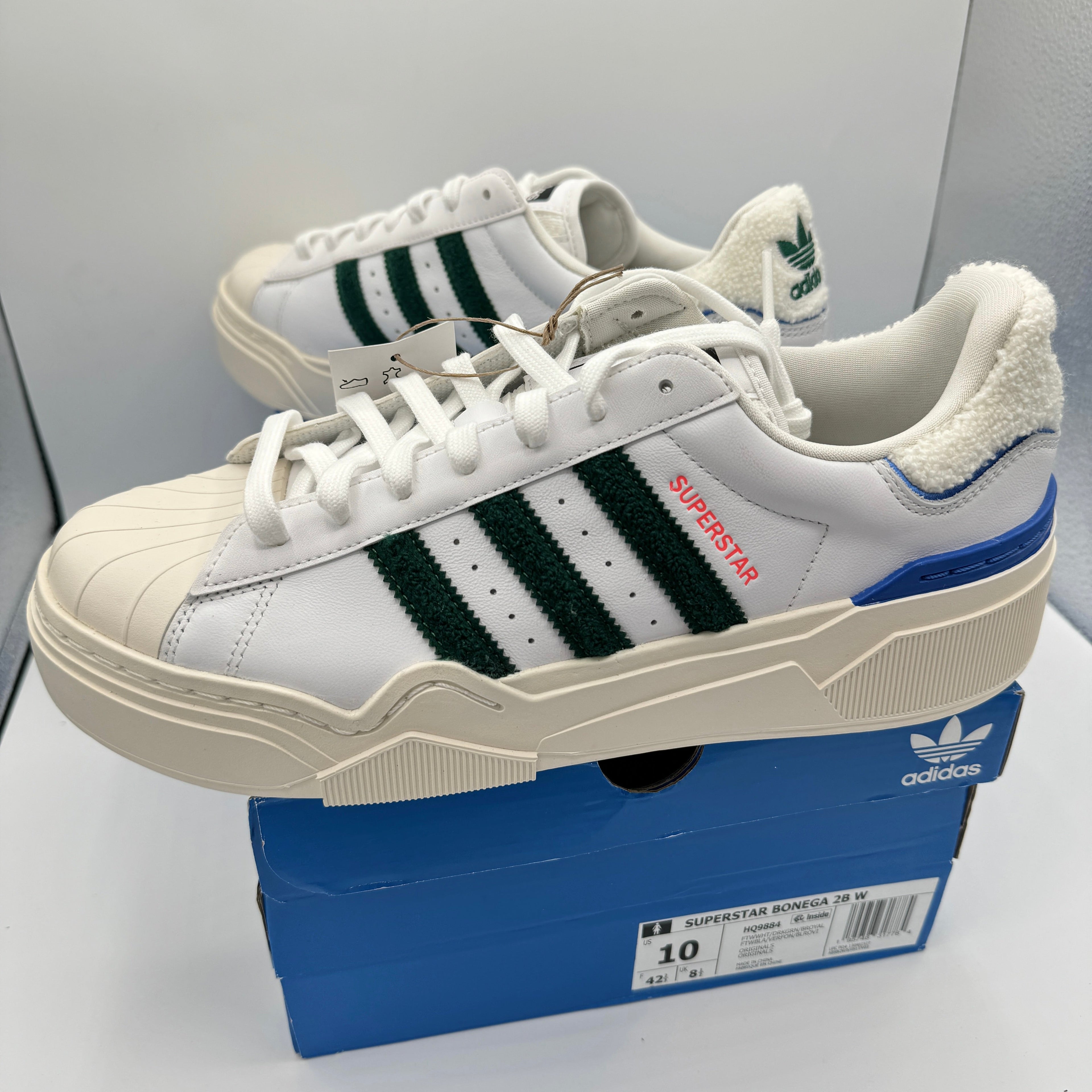 Adidas Stan Smith Bonega Platform Women’s Sneaker 2B sherpa heel white green