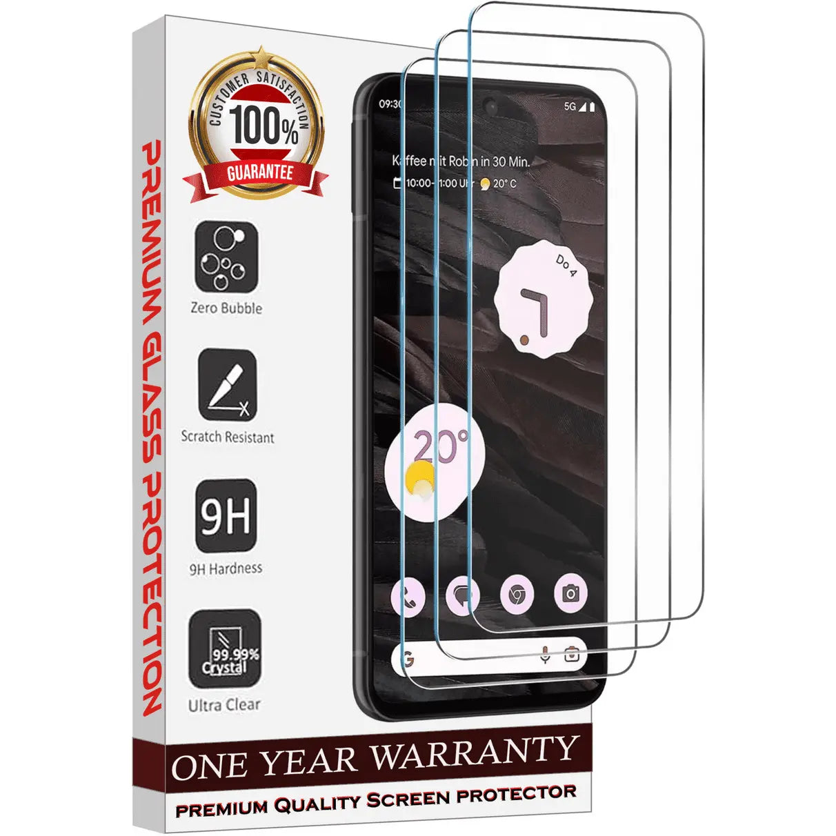 Entronix Clear Screen Protector Compatible with Galaxy A14 - 3-Piece Combo