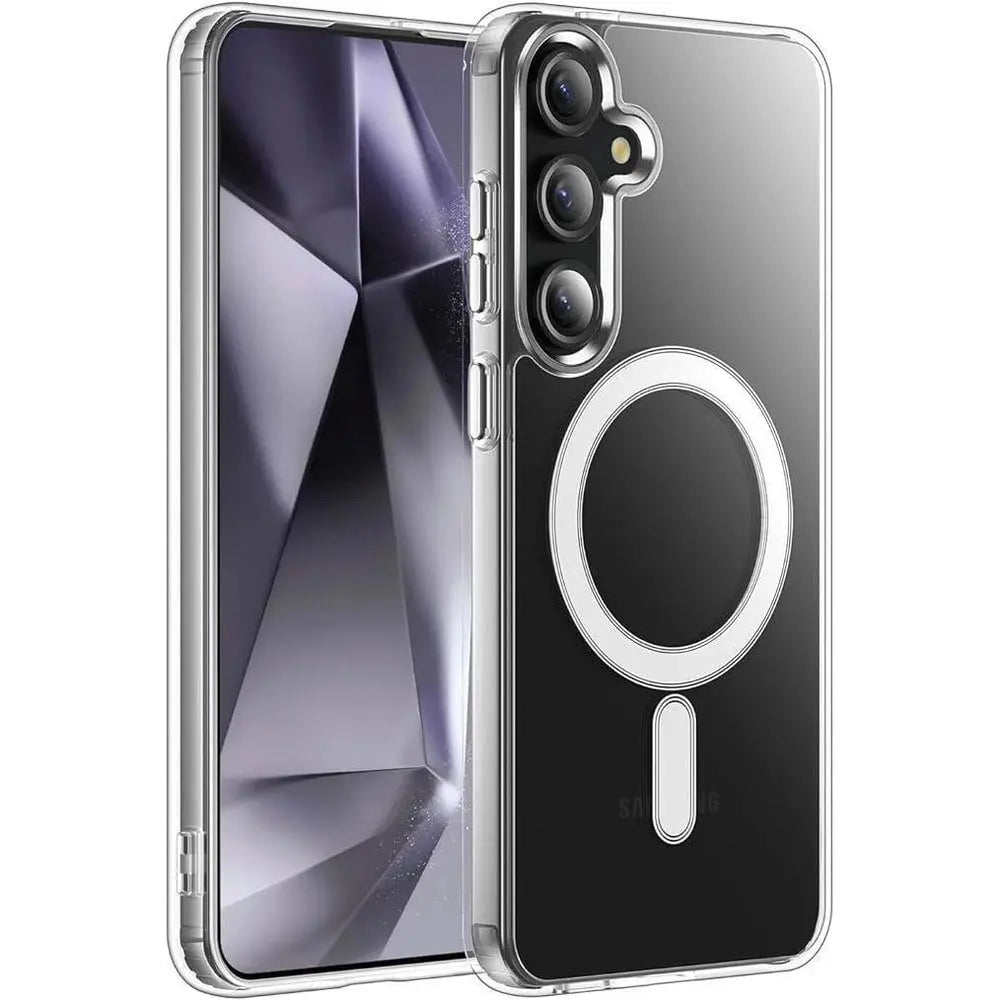 Entronix [Magnetic] Case Compatible with Galaxy S24 - [Hard Back] Slim Clear