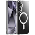 Entronix [Magnetic] Case Compatible with Galaxy S24 - [Hard Back] Slim Clear