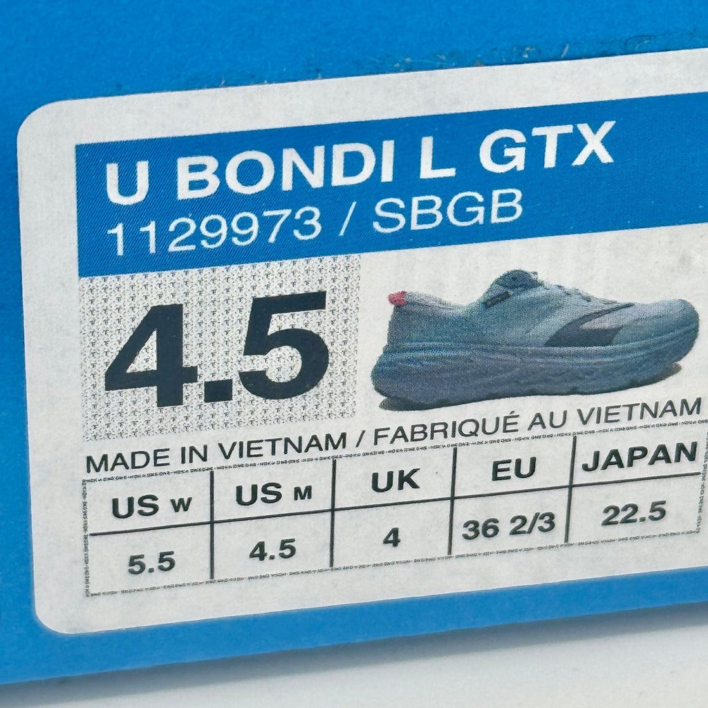 Hoka Bondi L Leather GTX GoreTex U Unisex , Stone Goblin Blue Cushioned Shoes