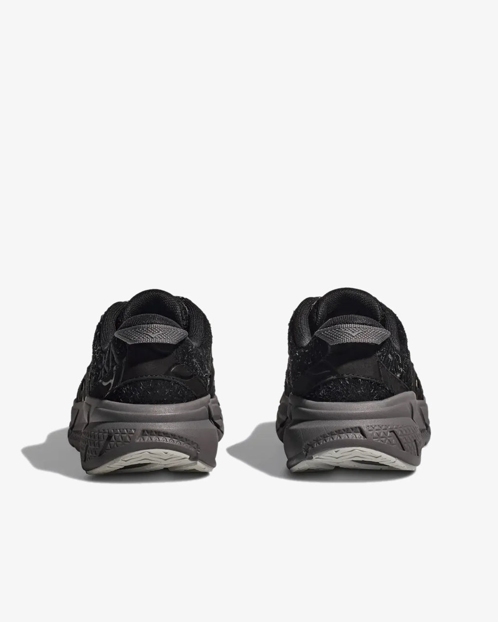 Hoka Clifton Elite Terrain System L Suede Leather Black Grey Unisex Sneakers