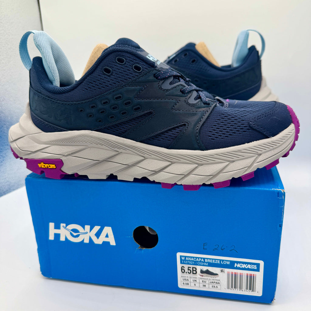 Hoka Anacapa Breeze Low Women’s Hiking Shoes in Outer Space / Harbor Mist
