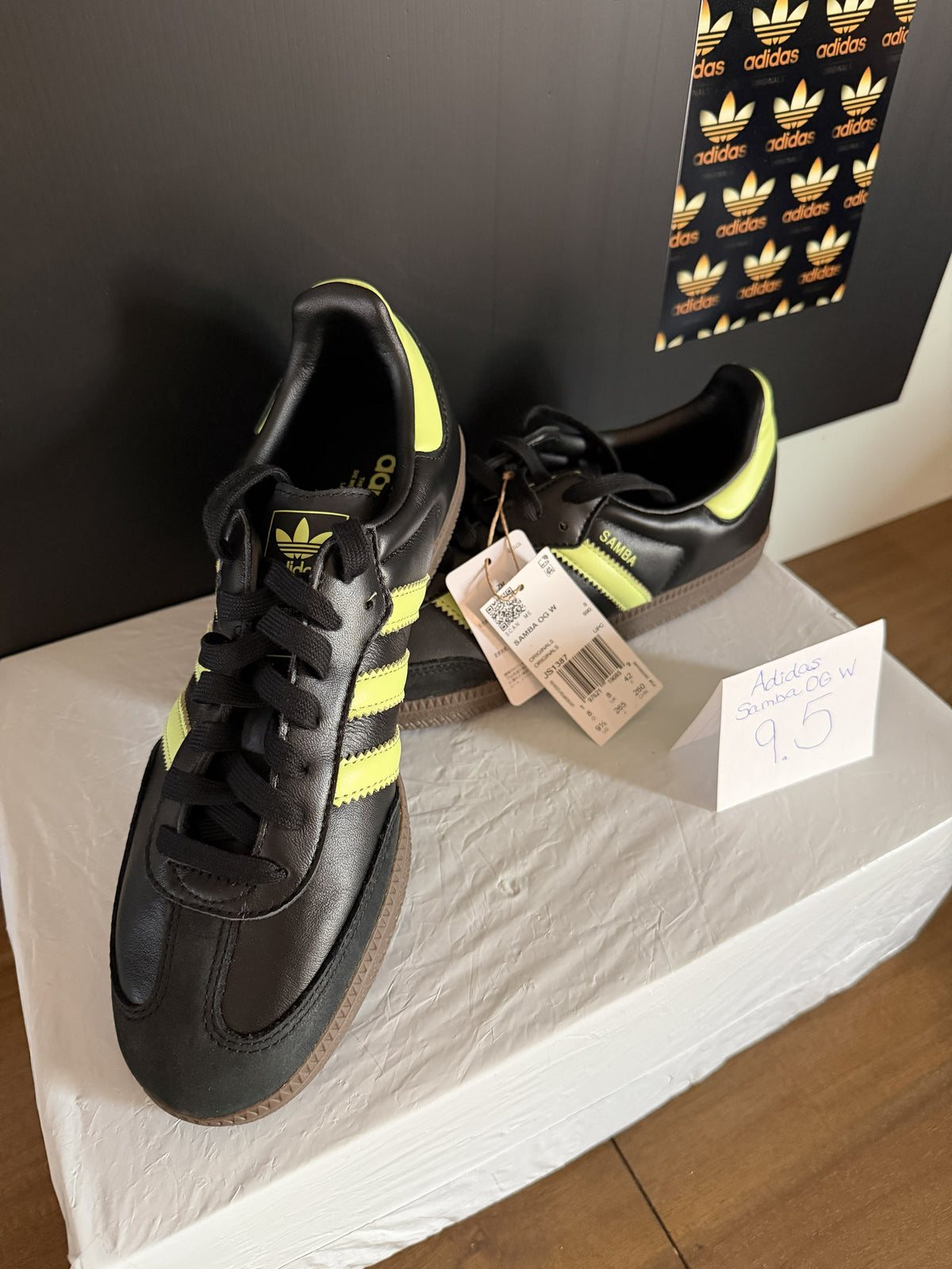 Adidas Samba OG W - Black/Solar Yellow 9.5W