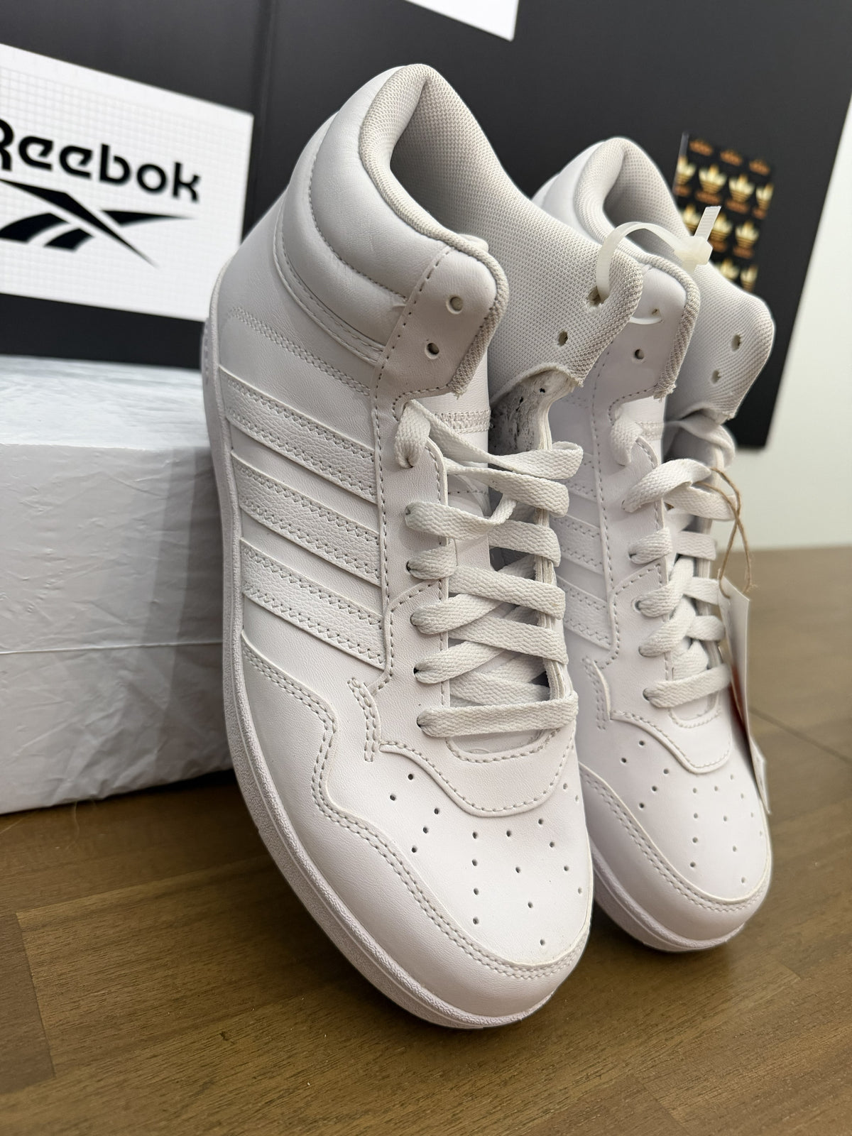 Adidas Hoops Mid - Triple White 8M