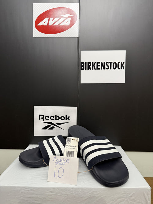 Adidas Adilette Comfort Slide - Navy/White 10M