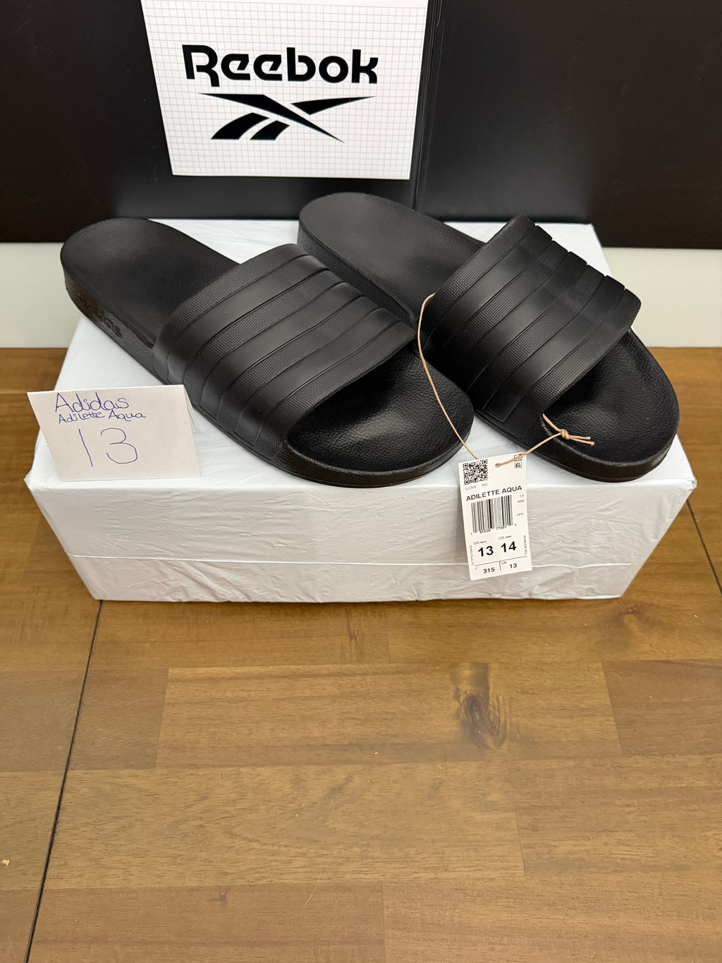 Adidas Adilette Aqua - Triple Black 13M