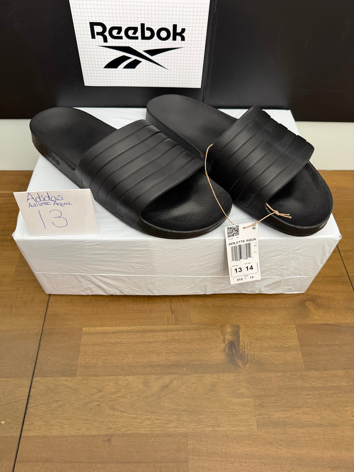 Adidas Adilette Aqua - Triple Black 13M